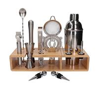 Ensemble Barman 17 el avec support Shaker Argent Cobbler