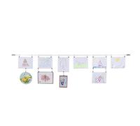 Ensemble barre de rideau drapé fil en acier inoxydable multi-usage pour accrocher Photos, notes, Art
