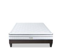 BELLECOUR LITERIE - Ensemble BARTOLDI 140x190 cm - Matelas Ressorts ensachés + Sommier Bois G