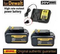 [Ensemble batterie + chargeur] Batterie au lithium 18-20V 6.0Ah/8.0Ah/12.0Ah pour DEWALT 20V MAX XR, DCB207 DCB205 DCB206 3PCS 20V 12.0Ah