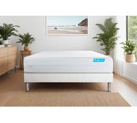 Ensemble BioCare 160 x 200 cm sommier kit - 26cm - Mmoire de forme - Enveloppant - Sommier kit Blanc
