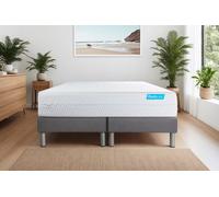Ensemble BioCare 180 x 200 cm - 26cm - Mmoire de forme - Enveloppant - Sommier Tapissier Gris
