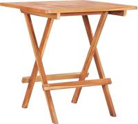 vidaXL Ensemble bistro pliable 3 pièces en teck massif Marron