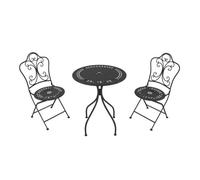 AXI Ensemble bistrot Marilou – Table mosaïque + 2 chaises – Extérieur, Anthracite