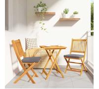 Ensemble bistro de jardin - BURKE - Bois d'acacia massif - Marron - Capacité 2 personnes - Assemblage requis - 1 table