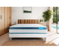 Ensemble 180x200 matelas BodyFit à mémoire de forme + sommier kit blanc G