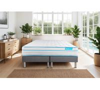 Ensemble BodyZone+ 160 x 200 cm - 26cm - Ressorts ensachs et mmoire de forme - Moelleux - Double sommiers Gris