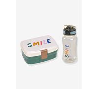 Ensemble boîte à goûter + gourde LÄSSIG little gang smile TU