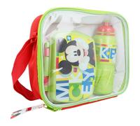 Coffret Petit-déjeuner - MICKEY MOUSE - Lunchbox + Gourde 530 ml - Sac Inclus - Vert - Enfant