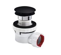 Wirquin | Syphon lavabo Nano - noir mat - clic-clac - haut débit, résistant à la température
