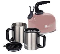 Ensemble bouilloire et tasse de camping | Bouilloire sifflante de 1 litre ave...