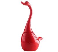 Ensemble brosse de toilette Creative Swan avec support anti-goutte | Les poils robustes et durables en nylon assurent un nettoyage efficace ; conception entièrement fermée et détachable avec