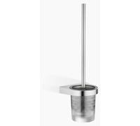 Brosse WC Dornbracht Meta 83900970-93, modèle mural, verre cristal, chrome brossé