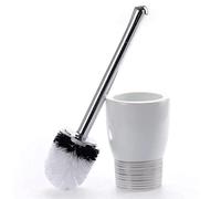 Ensemble brosse et support de toilette en céramique, brosse de nettoyage en | Cet ensemble de brosse de toilette assure un nettoyage en profondeur efficace de votre cuvette, et comprend un support anti-