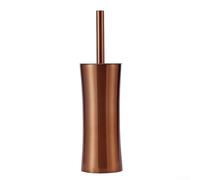 Ensemble brosse WC et support, brosse WC en acier inoxydable avec long manche, brosse de nettoyage pour cuvette de toilette pour la plupart des types de toilettes pour salle de bain (couleur cuivre)