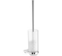 Ensemble brosse WC Keuco complet avec insert cristal chrome mat, 1 pièce.