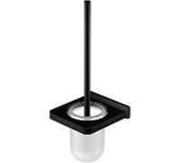 Ensemble brosse WC Steinberg, verre satiné, noir mat, 1 pièce.