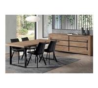 Ensemble Buffet + Table 170cm Aspect Bois - NILLA - ALTOBUY Marron G