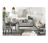 Ensemble Buffet + Table d'Appoint + Table de Repas à 4 Pieds - HOFFMAN -
