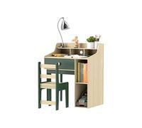 Ensemble bureau et chaise pour enfant - AIYAPLAY - étagères de rangement et tiroir - mobilier pour enfants 3 à 10 ans - vert