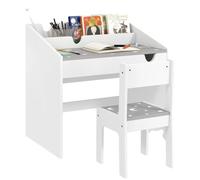 Ensemble bureau et chaise, design ergonomique, montage facile, GRIS CLAIR