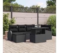 Ensemble canapé de jardin design avec coussins 7 pcs Noir - Canapés de jardin 2025 Nouveau2149678 6parcel
