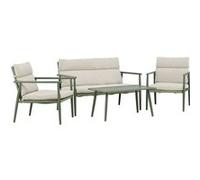 Ensemble canapé, fauteuils et table en acier Mazzaro vert Vert G
