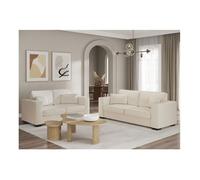 Ensemble canapés 2 places et 3 places BELAMI en tissu - Beige - LOUNGITUDE