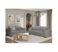 Ensemble canapés 2 places et 3 places BELAMI en tissu - Gris - LOUNGITUDE