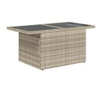 Ensemble Canapés Jardin Vidaxl 9 Pièces Avec Coussins Gris Clair Poly Rattan, Canapé Jardin 2 Places Vidaxl Avec Rangement & Coussins Gris Clair