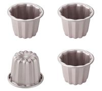 Ensemble Canelé-Formen, 4 pièces, 2,6 pouces, couleur champagne doré