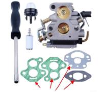 Ensemble carburateur pour tondeuse à gazon H235 H236E H240 H240E C1T W33 avec 1 carburateur, 2 filtres à huile, 4 joints et tournevis (B)