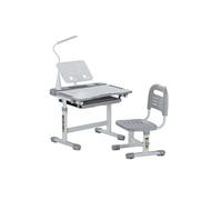 Set de bureau VEVOR, chaise de bureau pour enfants, réglable en hauteur (53-71 cm), charge maximale (100 kg), convient pour la chambre à coucher, gris