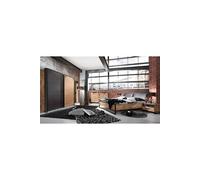 Ensemble chambre adulte complete Imitation chene poutre rechampis raw steel - 180 x 200 cm --