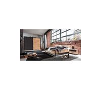 Ensemble chambre adulte complete Imitation chene poutre , rechampis raw steel - 180 x 200 cm --