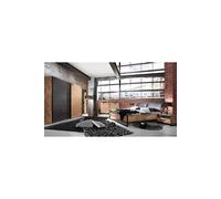 Ensemble chambre adulte Imitation chene poutre rechampis raw steel - 180 x 200 cm --