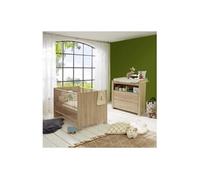 Ensemble chambre bébé Olivia TREND TEAM lit 70x140 + commode à langer chêne mat