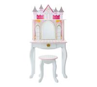 Coiffeuse Enfant Tabouret Miroir Rose avec Miroir Fille Fantasy Fields Teamson TD-12951A
