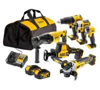 Ensemble combiné Dewalt 18 V 6 pièces dans un sac 2 x 4,0 Ah DCK607M2
