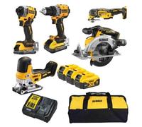 Ensemble combiné Dewalt 18 V 6 pièces dans un sac 3 x 5,0 Ah DCK502P3