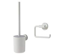 Ensemble combiné Tiger Urban: Porte-Rouleau de Papier Toilette et Brosse de Toilette, avec Anneaux décoratifs interchangeables, Blanc