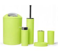 Ensemble complet d'accessoires de salle de bains - 6 kit Delilig avec distributeur de savon et brosse WC pour une salle de bain fonctionnelle