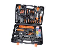 Ensemble complet de 108 outils manuels pour projets de maison et entretien de garage en acier au carbone Boîte à outils portable professionnelle