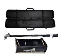 Ensemble complet de boîtes de finition pour cloison sèche, boîte à boue professionnelle en aluminium avec poignée extensible de 106 à 165,1 cm, outils de revêtement composé de 25,4 cm de large