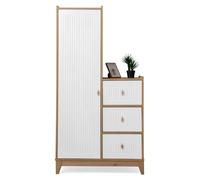 Ensemble complet de chambre d'enfant Lit 2x Armoire Table Clair 4pcs Nouveau
