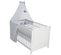 Ensemble Complet de Lit Bébé Évolutif ROBA Jumbotwins 70x140 cm - Equipement Textile Inclus - Blanc