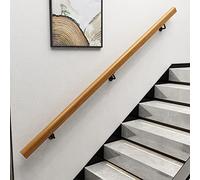 Ensemble complet de main courante en bois, maison contre le mur, rampes de loft intérieures et extérieures, rampes d'escalier en bois antidérapantes, tige de support couloir(Walnut Color,60cm)