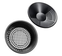 Ensemble complet de poêles à laver dorées contenant une poêle durable et un tamis pour outils professionnels et débutants - Doré