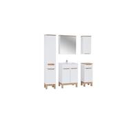 Ensemble complet de salle de bain avec meuble vasque 60 cm + 4 éléments - Cintra White