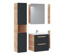 Ensemble complet de salle de bain meuble vasque 60 cm+ 2 éléments - Archipel Cosmos